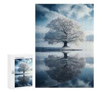 Rompecabezas para Adolescentes 300 PCS The Winter Tree of Life Rompecabezas para Adultos Juegos Relajantes Desafío Difícil Desafío Educativo 300 PCS