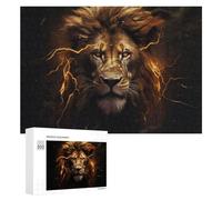 Rompecabezas para Adolescentes 300 PCS Thundering Majesty The Lion's Roar Rompecabezas para Adultos Juego Familiar Regalo De Cumpleaños Interacción Entre Padres E Hijos 300 PCS