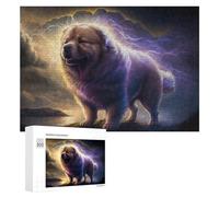 Rompecabezas para Adolescentes 300 PCS Thunderous Dog Majesty Rompecabezas para Adultos Juegos Relajantes Desafío Difícil Actividades Divertidas En Casa 300 PCS