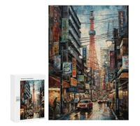 Rompecabezas para Adolescentes 300 PCS Tokyo Urban Energy Japan Rompecabezas para Adultos Juegos Relajantes Desafío Difícil Actividades Divertidas En Casa 300 PCS
