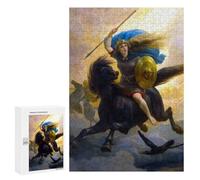 Rompecabezas para Adolescentes 300 PCS Valkyrie Norse Mythology Rompecabezas para Adultos Juguetes Antiestrés para La Diversión Familiar Interacción Entre Padres E Hijos 300 PCS