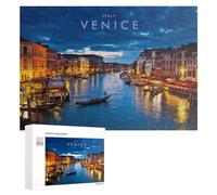 Rompecabezas para Adolescentes 300 PCS Venice City of Canals, Italy Rompecabezas para Adultos Juegos Familiares Análisis Y Lógica Actividades Divertidas En Casa 300 PCS