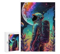 Rompecabezas para Adolescentes 300 PCS Vibrant Astronaut Journey -1 Rompecabezas Juguetes Antiestrés Decoración Diversión En Casa Actividades, 300 PCS