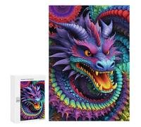 Rompecabezas para Adolescentes 300 PCS Vibrant Dragon Dance Rompecabezas para Adultos Juguetes Antiestrés para La Diversión Familiar Interacción Entre Padres E Hijos 300 PCS