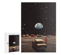 Rompecabezas para Adolescentes 300 PCS Vintage Cars Under A Celestial Sky Rompecabezas para Adultos Juguetes De Bricolaje Desafío Difícil Cumpleaños 300 PCS