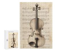 Rompecabezas para Adolescentes 300 PCS Violin Sheet Music Rompecabezas Juguetes Antiestrés Corte De Precisión Interacción Entre Padres E Hijos 300 PCS