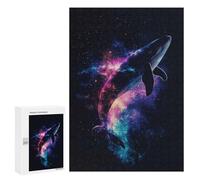 Rompecabezas para Adolescentes 300 PCS Whale Galaxy Rompecabezas para Adultos Juguetes Antiestrés Arte De Pared Interacción Entre Padres E Hijos 300 PCS