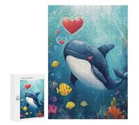 Rompecabezas para Adolescentes 300 PCS Whale in Love Rompecabezas para Adultos Juego Familiar Decoración Desafiante De Completar 300 PCS