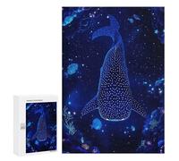 Rompecabezas para Adolescentes 300 PCS Whale Shark in Starry Deep Ocean Rompecabezas para Adultos Juego Práctico Carrera De Velocidad Manual Desafío Educativo 300 PCS