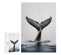 Rompecabezas para Adolescentes 300 PCS Whale Tail Breach Rompecabezas para Adultos Juego Práctico Carrera De Velocidad Manual Desafío Educativo 300 PCS