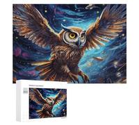 Rompecabezas para Adolescentes 300 PCS Whispering Wings The Majestic Owl in Flight Rompecabezas Juguetes Antiestrés Decoración Diversión En Casa Actividades, 300 PCS