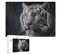 Rompecabezas para Adolescentes 300 PCS White Tiger Portrait Rompecabezas para Adultos Juego De Ingenio Decoración del Hogar Actividades Divertidas En Casa 300 PCS