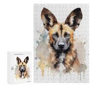 Rompecabezas para Adolescentes 300 PCS Wild African Dog Rompecabezas para Adultos Juego Familiar Decoración Desafiante De Completar 300 PCS
