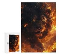 Rompecabezas para Adolescentes 300 PCS Wild Black Lion Rompecabezas para Adultos Juguetes Antiestrés Arte De Pared Interacción Entre Padres E Hijos 300 PCS