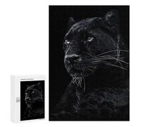 Rompecabezas para Adolescentes 300 PCS Wild Black Panther Juego De Rompecabezas Familiar Decoración Perfecta Cumpleaños Y Navidad 300 PCS