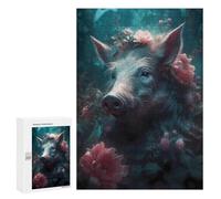 Rompecabezas para Adolescentes 300 PCS Wild Boar Enchanted Place Rompecabezas para Adultos Juego Práctico Decoración De Pared Cumpleaños Y Navidad 300 PCS
