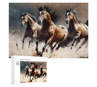 Rompecabezas para Adolescentes 300 PCS Wild Horses Galloping Free -1 Rompecabezas para Adultos Juguetes De Bricolaje Desafío Difícil Cumpleaños 300 PCS