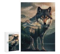 Rompecabezas para Adolescentes 300 PCS Wolf Forest Husky Dog Rompecabezas Juegos Relajantes Decoración del Hogar Regalos Y Cumpleaños Únicos 300 PCS