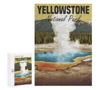 Rompecabezas para Adolescentes 300 PCS Yellowstone National Park Rompecabezas para Adultos Juguetes Antiestrés Arte De Pared Interacción Entre Padres E Hijos 300 PCS