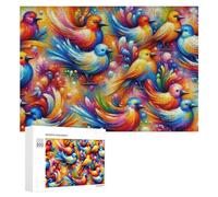 Rompecabezas para adolescentes, 300 piezas, coloridos pájaros de fantasía para adultos, juegos de relajación, decoración perfecta, actividades divertidas en casa, 300 piezas
