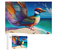 Rompecabezas para adolescentes, 300 piezas, coloridos rompecabezas de pájaros de playa para adultos, juegos familiares, diversión familiar, regalo para toda la familia, 300 piezas