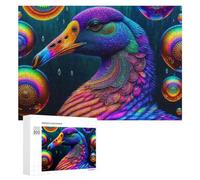 Rompecabezas para adolescentes, 300 piezas de arte de pato colorido para adultos, juguetes antiestrés, arte de pared, interacción entre padres e hijos, 300 piezas