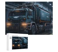 Rompecabezas para adolescentes, 300 piezas futurista camión de carga interior adulto rompecabezas antiestrés decoración perfecta para es ideal como regalo, 300 piezas