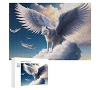 Rompecabezas para adolescentes, 300 piezas, lobo ángel en nubes, rompecabezas para adultos, juego práctico, carrera de velocidad, desafío educativo, 300 piezas