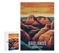 Rompecabezas para adolescentes 300 unids Badlands National Park Puzzles para adultos Juegos familiares regalo de cumpleaños actividades divertidas en el hogar, 300 unids