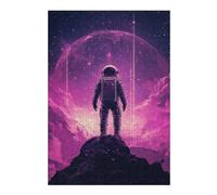 Rompecabezas para Adolescentes 38x26cm/1000pcs Astronaut on Purple Planet Rompecabezas para Adultos Juegos Familiares Difícil Difícil Regalos De Cumpleaños 38x26cm/1000pcs