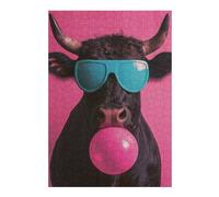 Rompecabezas para Adolescentes 38x26cm/1000pcs Bull Bubblegum Rompecabezas para Adultos Juego De Ingenio Análisis Y Lógica Regalos para Amigos Y Familiares 38x26cm/1000pcs