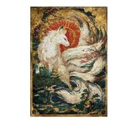 Rompecabezas para Adolescentes 38x26cm/1000pcs Celestial Kitsune’s Grace Rompecabezas para Adultos Juguetes Antiestrés Una Obra De Arte Ayuda A Ejercitar El Cerebro 38x26cm/1000pcs