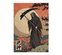 Rompecabezas para Adolescentes 38x26cm/1000pcs Death God in Japanese Woodblock Style Rompecabezas De Juguete para Decoración De Pared, Difícil, Difícil, Cumpleaños 38x26cm/1000pcs