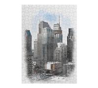 Rompecabezas para Adolescentes 38x26cm/1000pcs Downtown Montreal Canada Rompecabezas para Adultos Juegos Relajantes Alivia El Estrés Cumpleaños Y Navidad 38x26cm/1000pcs