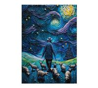 Rompecabezas para Adolescentes 38x26cm/1000pcs Farmer and His Sheeps Rompecabezas para Adultos Juguetes Antiestrés Decoración del Hogar 38x26cm/1000pcs
