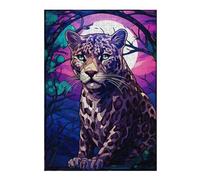 Rompecabezas para Adolescentes 38x26cm/1000pcs Leopard Monnlight Night Rompecabezas para Adultos Juego De Ingenio Desafío Difícil Cumpleaños Y Navidad 38x26cm/1000pcs