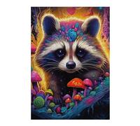 Rompecabezas para Adolescentes 38x26cm/1000pcs Magical Raccoon Forest Rompecabezas para Adultos Juego Práctico Análisis Y Lógica Interacción Entre Padres E Hijos 38x26cm/1000pcs