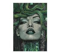 Rompecabezas para Adolescentes 38x26cm/1000pcs Medusa Mosaic Portrait Rompecabezas para Adultos Juegos Relajantes Decoración De Pared Juego Desafiante Regalos 38x26cm/1000pcs