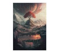 Rompecabezas para Adolescentes 38x26cm/1000pcs Mirrored Fantasy Landscape Rompecabezas para Adultos Juguetes De Bricolaje Desafío Difícil Regalos para Amigos Y Familiares 38x26cm/1000pcs