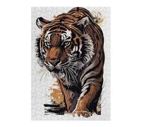 Rompecabezas para Adolescentes 38x26cm/1000pcs Tiger Face Painting Animal Rompecabezas Juego Práctico Vacaciones En Casa Matar El Tiempo Juego Desafiante Regalos 38x26cm/1000pcs