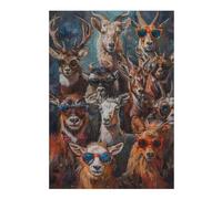Rompecabezas para Adolescentes 38x26cm/1000pcs Wild Cool Animals Painting Rompecabezas para Adultos Juego Práctico Vacaciones En Casa Matar El Tiempo para Cumpleaños, Navidad 38x26cm/1000pcs