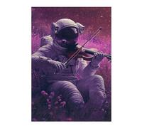 Rompecabezas para Adolescentes 38x26cm/1000pcsS Astronaut Playing Violin in Space-3 Rompecabezas para Adultos Juguetes Antiestrés Mejora La Memoria Ayuda A Ejercitar El Cerebro 38x26cm/1000pcsS