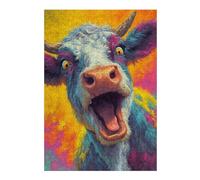 Rompecabezas para Adolescentes 38x26cm/1000pcsS Colorful Cow Painting Rompecabezas DIY Juguetes Regalos para Mujeres Cumpleaños Y Navidad 38x26cm/1000pcsS