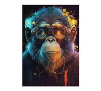 Rompecabezas para Adolescentes 38x26cm/1000pcsS Cyber Chimpanzee Glasses Rompecabezas para Adolescentes Juegos Divertidos Desafío Difícil Cumpleaños 38x26cm/1000pcsS