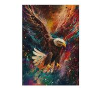 Rompecabezas para Adolescentes 38x26cm/1000pcsS Eagle Art Print, Abstract Painting Rompecabezas para Adultos Juguetes Antiestrés Mejora La Memoria Ayuda A Ejercitar El Cerebro 38x26cm/1000pcsS