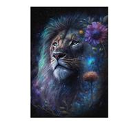 Rompecabezas para Adolescentes 38x26cm/1000pcsS Enchanted Lion Fantasy Artwork -3 Rompecabezas para Adolescentes Juegos Divertidos Desafío Difícil Cumpleaños 38x26cm/1000pcsS