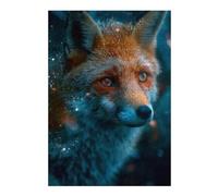 Rompecabezas para Adolescentes 38x26cm/1000pcsS Glowing Fox Portrait Rompecabezas para Adultos Juegos Relajantes Una Obra De Arte Cumpleaños Y Navidad 38x26cm/1000pcsS