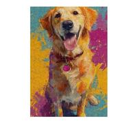 Rompecabezas para Adolescentes 38x26cm/1000pcsS Golden Retriever Art Print -1 Rompecabezas para Adultos Juegos De Relajación Corte De Precisión Cumpleaños 38x26cm/1000pcsS