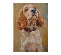 Rompecabezas para Adolescentes 38x26cm/1000pcsS Hand-Painted Cocker Spaniel Artwork Rompecabezas para Adolescentes Juegos Divertidos Desafío Difícil Cumpleaños 38x26cm/1000pcsS