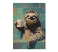 Rompecabezas para Adolescentes 38x26cm/1000pcsS Sloth with Toilet Paper in Bathtub Rompecabezas para Adultos Juguete Decoración De Pared Mejora La Memoria Gran Regalo para Jugar 38x26cm/1000pcsS